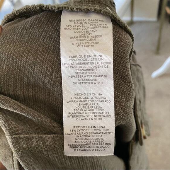 Joie Yvonette Straight Leg Crop Linen Pants - Picture 5 of 7